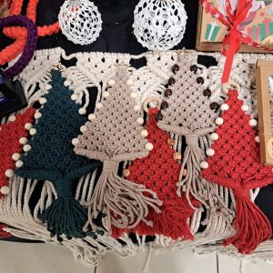 Macrame Christmas tree decorations